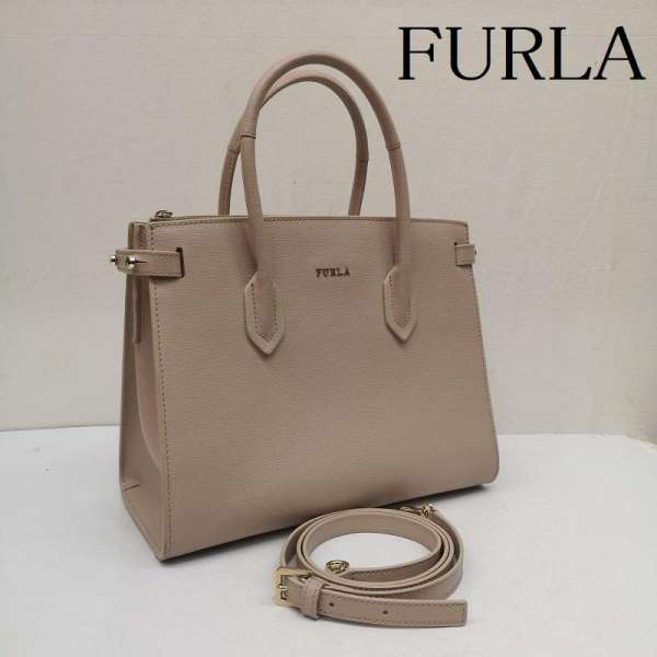 フルラ PIN S TOTE 2WAY ショルダー バッグ トート バッグ レディース -【USED】【古着】【中古】50143..