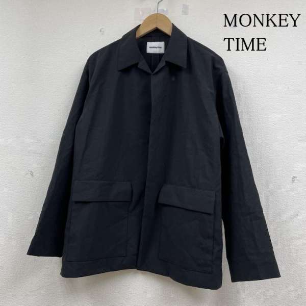 モンキータイム BEAUTY&amp;YOUTH UNITED ARROWS RENU TROシリーズ ボタンレス シャツ ジャケット 8311-144-0634 メンズ M【USED】【古着】【中古】50143576