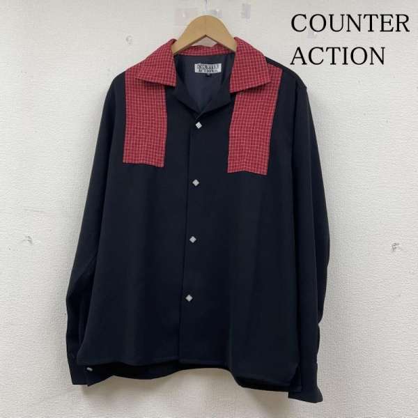 古着 COUNTER ACTION カスリ織りチェック 長袖 シャツ ブラウス Shirt ロングスリーブ スナップボタン メンズ M ISItems【USED】【古着】【中古】50143871