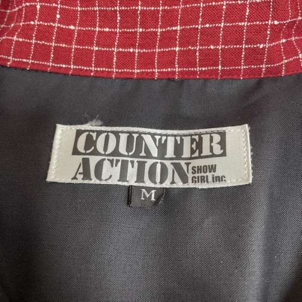 古着 COUNTER ACTION カスリ織りチェック 長袖 シャツ ブラウス Shirt ロングスリーブ スナップボタン メンズ M ISItems【USED】【古着】【中古】50143871