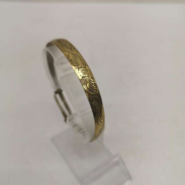 古着 金メッキ シルバー バングル ブレスレット SV925 レディース - ISItems【USED】【古着】【中古】5..