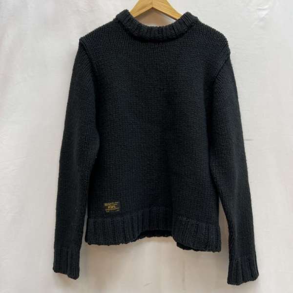 18ss WTAPS ダブルタップス クルーネック ニットセーター 黒 01 18ss WTAPS ダブルタップス クルーネック ニットセーター 黒 01