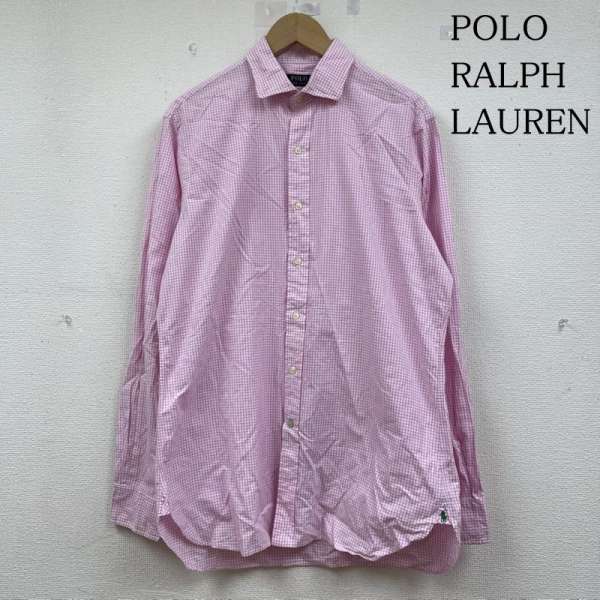 ポロラルフローレン 長袖 シャツ ブラウス チェック柄 裾ポニー ロゴ 刺繍 ワンポイント サイズ15 1/2 39 メンズ - ISItems【USED】【古着】【中古】50144380(4)