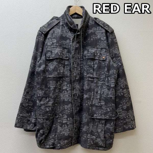 レッドイヤー 総柄 ミリタリー M-65タイプ フィールド ジャケット 灰色 グレー メンズ L【USED】【古着】【中古】50144912