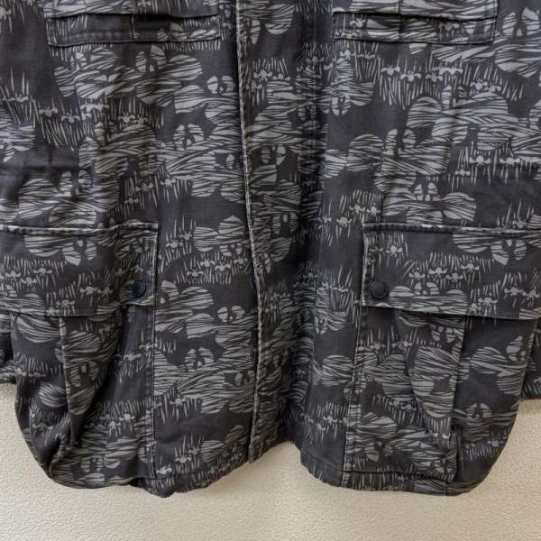 レッドイヤー 総柄 ミリタリー M-65タイプ フィールド ジャケット 灰色 グレー メンズ L【USED】【古着】【中古】50144912