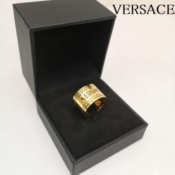 ヴェルサーチ Vintage Logo Ring ロゴ エングレーブ リング 指輪 21号 メンズ - ISItems【USED】【古着..
