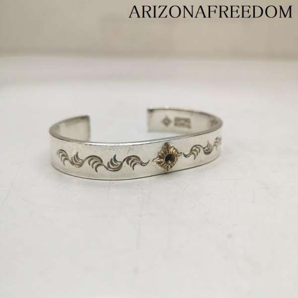 アリゾナフリーダム 唐草 太陽神 バングル ブレスレット K18 シルバー 石なし レディース - ISItems【U..