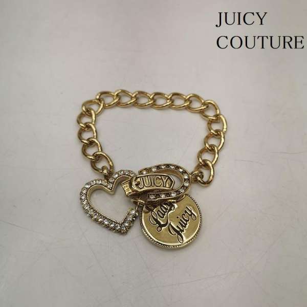 ジューシークチュール ゴールド ラインストーン ハートチャーム ブレスレット レディース - ISItems【USED】【古着】【中古】50145734