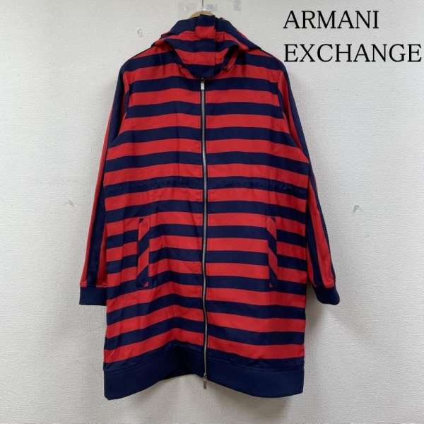 アルマーニエクスチェンジ JACKET WITH HOOD ジャケット フルジップアップ ダブルジップ ボーダー 3GYK51 YNKAZ レディース L ISItems【USED】【古着】【中古】50146060(4)