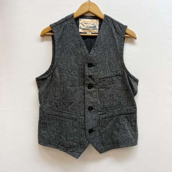 シュガーケーン SC12795 ブラック コバート ワークベスト メンズ 36 ISItems【USED】【古着】【中古】5..