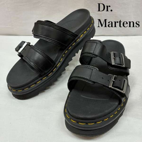 ドクターマーチン Myles マイルズ 厚底 シャークソール レザー ストラップ ベルト スライド サンダル UK6 メンズ UK：6 ISItems【USED】【古着】【中古】50146360(4)