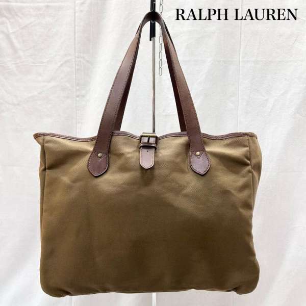 ポロバイラルフローレン レザー キャンバス トートバッグ メンズ - ISItems【USED】【古着】【中古】50146413