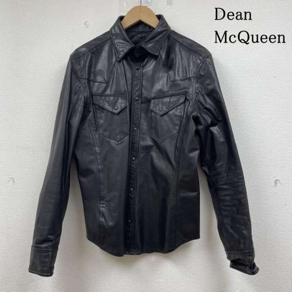 古着 Dean McQueen ゴートレザー ジャケット 本革 リアルレザー スナップボタン 無地 メンズ 3 ISItems【USED】【古着】【中古】50146504
