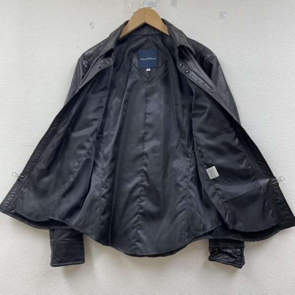 古着 Dean McQueen ゴートレザー ジャケット 本革 リアルレザー スナップボタン 無地 メンズ 3 ISItems【USED】【古着】【中古】50146504