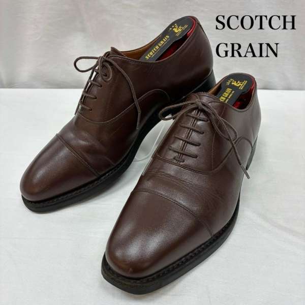 スコッチグレイン オデッサ ストレートチップ レザー ビジネス シューズ 革靴 メンズ 24.5cm ISItems【..
