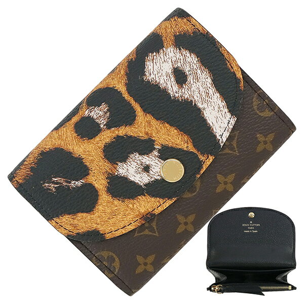 【新品】 ルイヴィトン ミニ財布 ポルトモネ ロザリ モノグラム レオパード ミニウォレット LOUIS VUITTON ルイヴィトン 財布 レディース メンズ 二つ折り財布 コンパクト財布 コンパクトウォレット ヒョウ柄 カードケース 小銭入れ コインケース M13852 ブランド
