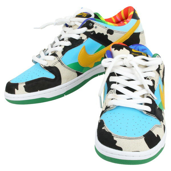 ナイキ SB ダンク ロー BEN JERRY 039 S US10サイズ 約28センチ スニーカー メンズ ローカット ハラコ カーフレザー マルチカラー 靴 NIKE SB DUNK LOW エスビー ベン＆ジェリーズ コラボ チャンキーダンキー CHUNKY DUNKY 本革 シューズ ブランド 限定品 未使用品