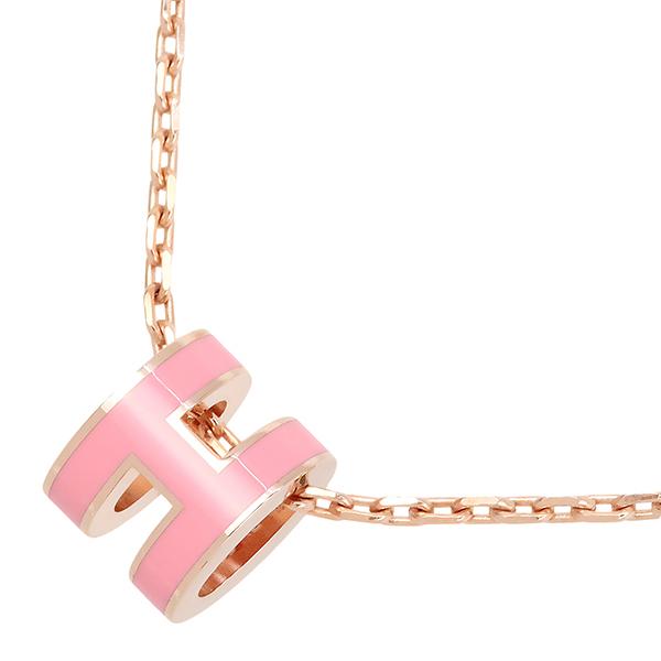 エルメス ネックレス ミニ ポップアッシュ MINI POP H Hロゴ ペンダント ピンク ピングゴールド PG ラッカー HERMES レディース アクセサリー Hペンダント Hネックレス GP シンプル チェーン 女性 ブランド プレゼント 新品 送料無料のサムネイル
