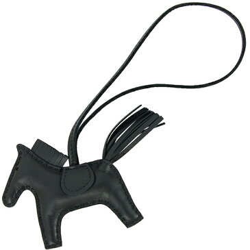 【5%OFF】 エルメス バッグチャーム ロデオPM アニューミロ ソーブラック 黒 HERMES レディース ホース 馬 アクセサリー ストラップ 小物 オールブラック レザー 本革 ラムスキン バーキンやケリー等に ロデオチャームPM かわいい ブランド 希少 レア プレゼント
