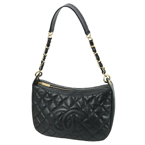 【美品】 シャネル ショルダーバッグ マトラッセ キャビアスキン レザー ブラック 黒 シャネル チェーンバッグ CHANEL シャネル チェーンショルダーバッグ レディース セミショルダーバッグ ワンショルダーバッグ 本革 ココマーク キルティング バック BAG ブランド 中古