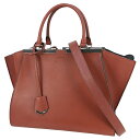 フェンディ トロワジュール カーフレザー レッド 2WAYバッグ フェンディ ハンドバッグ フェンディ ショルダーバッグ FENDI フェンディ トートバッグ ...