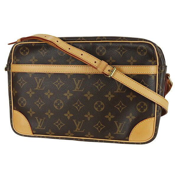 【ヴィンテージ】 ルイヴィトン ショルダーバッグ トロカデロ 30 モノグラム レザー ブラウン LVロゴ LOUIS VUITTON クロスボディバッグ レディース メンズ ポシェット スクエア 長方形 M51272 ブランド 中古