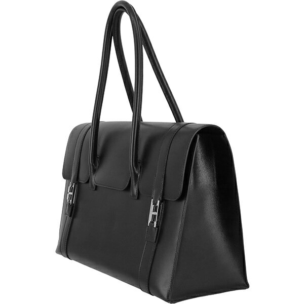 【美品】 エルメス ハンドバッグ ドラッグ ドゥ 37 ボックスカーフ レザー ブラッ...