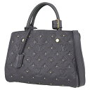  ルイヴィトン モンテーニュ BB モノグラム アンプラント スタッズ グリシルバー 2WAYバッグ ルイヴィトン ショルダーバッグ LOUIS VUITTON ルイヴィトン ハンドバッグ レディース レザー 本革 グレー ハンドバック バック HANDBAG BAG ブランド 中古