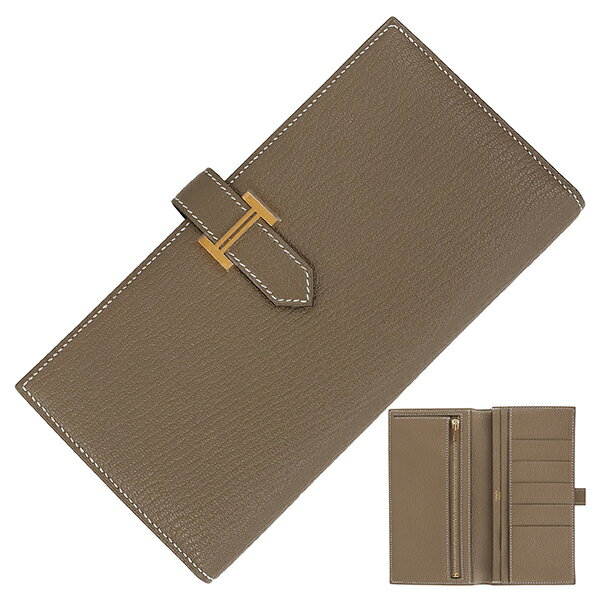 エルメス ベアンスフレ エプソン モーヴシルベストル シルバー金具 エルメス 長財布 ピンク HERMES エルメス 財布 レディース 二つ折り長財布 二つ折り財布 小銭入れあり 本革 レザー Hロゴ マチ有 ブランド プレゼント 新品 送料無料のサムネイル