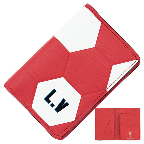 【10%OFF】 ルイヴィトン カードケース 二つ折り オーガナイザー ドゥポッシュ FIFAワールドカップ サッカー エピ レザー レッド クレジットカードケ...