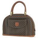 【ヴィンテージ】 セリーヌ ハンドバッグ マカダム PVCキャンバス レザー ブラウン CELINE セリーヌ バッグ レディース メンズ オールドセリーヌ ハ...