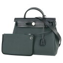 【超美品】 エルメス エールバッグジップ 31 / PM トワルミリタリー ヴァッシュハンター ブラック グレー系 シルバー金具 エルメス ショルダーバッグ 2...