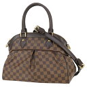 【超美品】 ルイヴィトン トレヴィ PM ダミエ レザー ブラウン 2WAYバッグ ルイヴィトン ショルダーバッグ LOUIS VUITTON ルイヴィトン ハ...