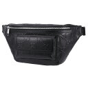 【ポイント5倍】 グッチ ボディバッグ ラージ ベルトバッグ GGエンボス レザー ブラック 黒 クロスボディバッグ GUCCI グッチ ウエストポーチ メンズ...