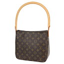 ルイヴィトン ショルダーバッグ ルーピング MM モノグラム レザー ブラウン ヴィンテージ LOUIS VUITTON ルイヴィトン ハンドバッグ レディース ワンショルダーバッグ セミショルダーバッグ ハンドバック バック HANDBAG BAG VINTAGE ブランド 美品 中古 母の日