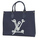 【ポイント5倍】 ルイヴィトン オンザゴー MM セーラーズノット LV ノーティカル カーフレザー ネイビーブルー 2WAYバッグ ルイヴィトン トートバッグ ルイヴィトン ショルダーバッグ レディース ルイヴィトン ハンドバッグ ブランド(4)
