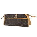 【美品】 ルイヴィトン ショルダーバッグ ポパンクール ロン モノグラム レザー ブラウン LOUIS VUITTON ルイヴィトン クロスボディバッグ レディ...