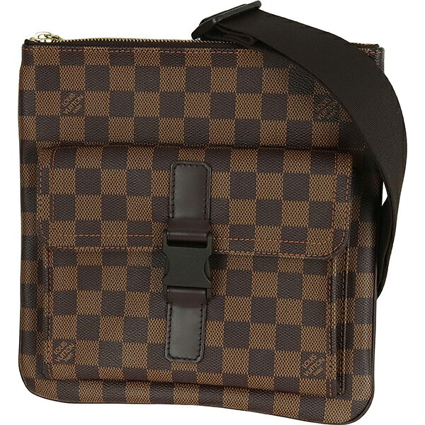 【超美品】 ルイヴィトン ショルダーバッグ ポシェット メルヴィール ダミエ エベヌ ブラウン ミニバッグ LOUIS VUITTON クロスボディバッグ メンズ レディース ミニショルダー N51127 ブランド 中古