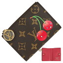 【新品】 ルイヴィトン 二つ折り財布 LV × TM ポルトフォイユ リサ モノグラム チェリー レザー ルイヴィトン ミニ財布 村上隆コラボ LOUIS VU...