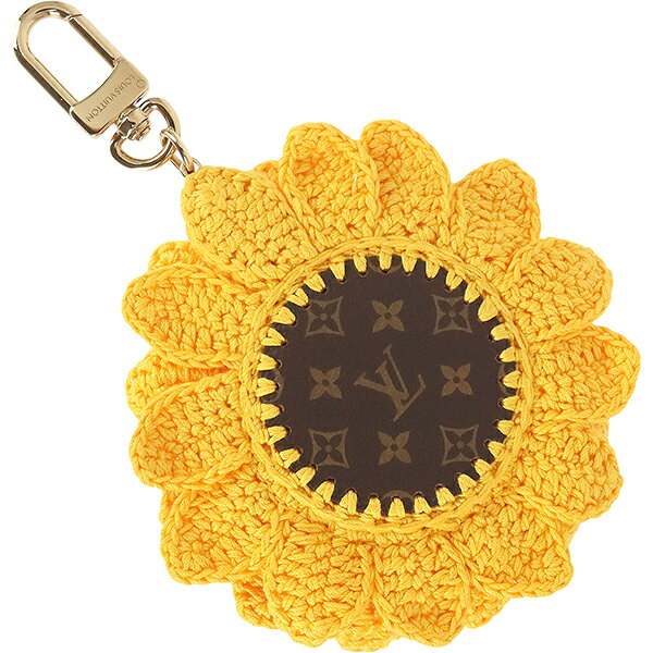 【10%OFF】 ルイヴィトン バッグチャーム サンフラワー クロシェ モノグラム コットン ブラウン イエロー バッグアクセサリー LOUIS VUITTON レディース ひまわり 向日葵 花 フック 小物 ブランドの商品画像 2