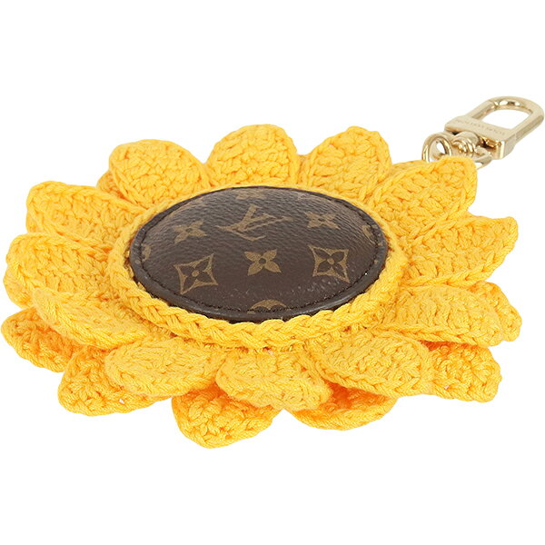 【10%OFF】 ルイヴィトン バッグチャーム サンフラワー クロシェ モノグラム コットン ブラウン イエロー バッグアクセサリー LOUIS VUITTON レディース ひまわり 向日葵 花 フック 小物 ブランドの商品画像 3