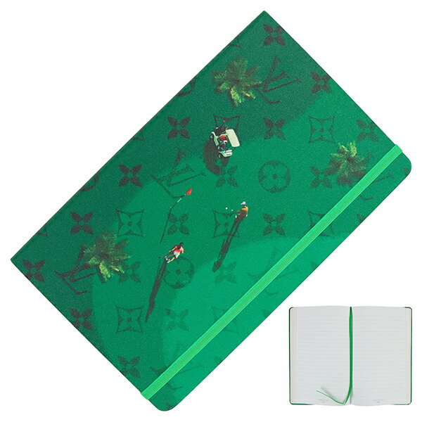 [Brand New] Louis Vuitton Jane Golf Notebook, Monogram Green, Fabric Cover, Paper, LOUIS VUITTON Stationery, Women's & Men's Accessories, Writing Instruments, Memo Pad, Business Brand