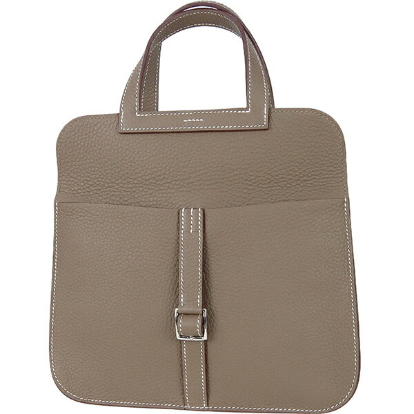 【5%OFF】 エルメス アルザン 25 トリヨンクレマンス エトゥープ シルバー金具 2WA...