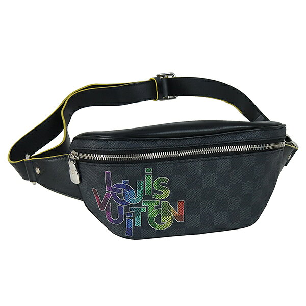 【5%OFF】 ルイヴィトン ボディバッグ バムバッグ ダミエ グラフィット リンク ジョーヌ ウエストポーチ LOUIS VUITTON クロスボディバッグ メンズ ショルダーバッグ ウエストバッグ ポシェット ヴァージルアブロー チェック ロゴ 市松模様 N40276 ブランド