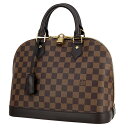 ルイヴィトン バッグ ダミエ（レディース） ルイヴィトン ハンドバッグ アルマ PM ダミエ レザー ブラウン LOUIS VUITTON ルイヴィトン バッグ レディース 手提げ 手持ち LVロゴ チェック 市松模様 ハンドバック バック BAG HANDBAG ブランド プレゼント 新品 母の日