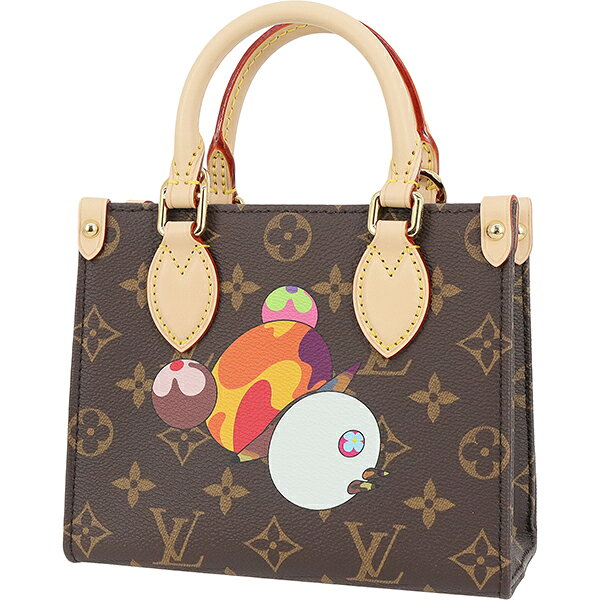 【新品】 ルイヴィトン ショルダーバッグ LV × TM オンザゴー BB 村上隆コラボ モ...