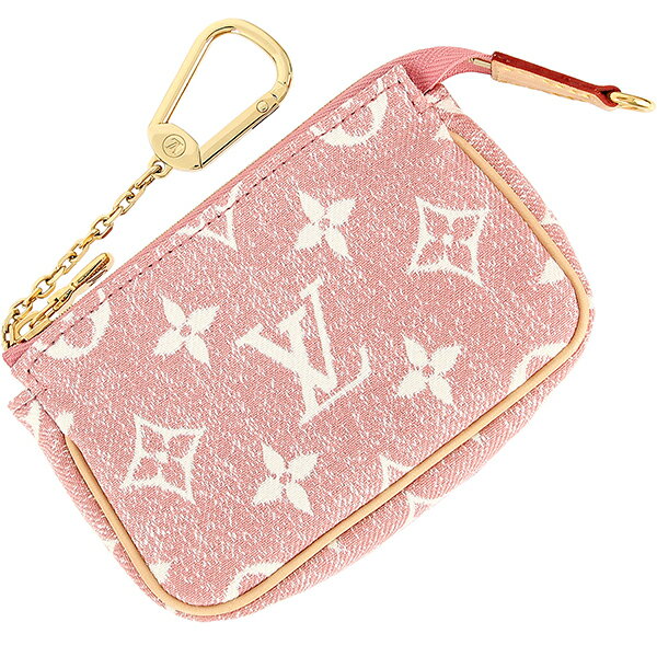 ルイヴィトン アクセサリーポーチ マイクロ ポシェット アクセソワール モノグラム ジャガード デニム ピンク LOUIS VUITTON レディース ミニポシェット コインケース 小銭入れ キーリング キーホルダー キーケース バッグチャーム ブランド プレゼント 新品 送料無料