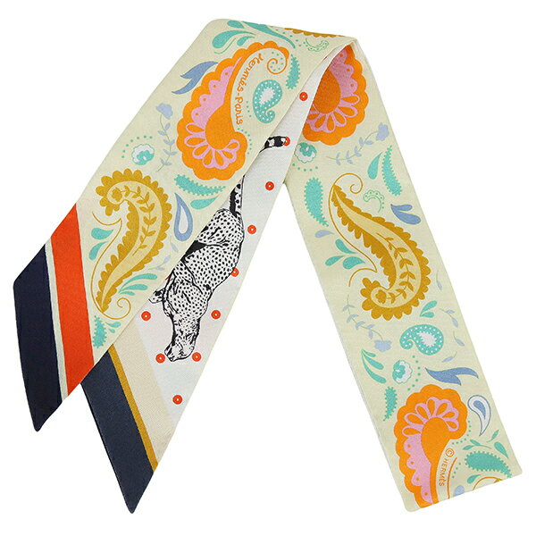  エルメス ツイリー チーター バンダナ Guepards Bandana シルク グリペルル ルージュH アマンド マルチカラー HERMES エルメス スカーフ ツイリー リボン レディース ゲパール アニマル 小物 トゥイリー アクセサリー アパレル バッグ用 ブランド