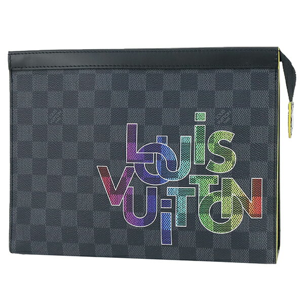 ハンドバッグ ルイヴィトン クラッチバッグ ポシェット ヴォワヤージュ MM ダミエ グラフィット リンク レザー ジョーヌ LOUIS VUITTON ルイヴィトン セカンドバッグ メンズ ポーチ ヴァージルアブロー ロゴ ハンドバッグ ハンドバック バック HANDBAG BAG ブランド 未使用品 送料無料