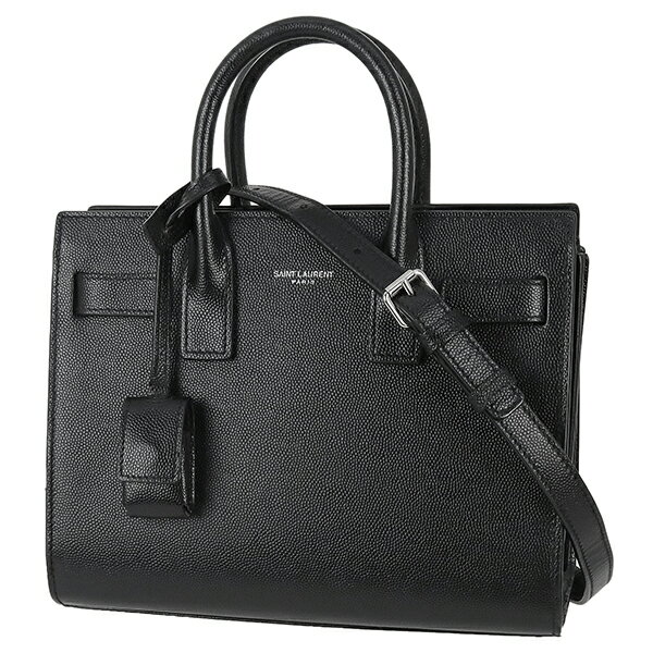 【超美品】 サンローラン ショルダーバッグ サックドジュール ナノ カーフレザー ブラック 2WAYバッグ SAINT LAURENT ハンドバッグ レディース メンズ ミニトートバッグ イブサンローラン ロゴ クロスボディバッグ 本革 ミニバッグ BAG ブランド 中古